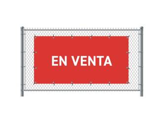 Zaun-Banner 200 x 100 cm Zu Verkaufen Spanisch Rot