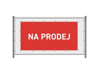 Zaun-Banner 200 x 100 cm Zu Verkaufen Tschechisch Rot