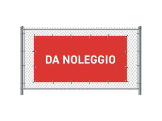 Zaun-Banner 200 x 100 cm Zu Vermieten Italienisch Rot