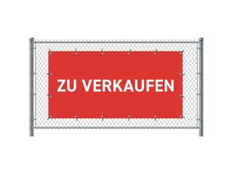 Zaun-Banner 300 x 140 cm Zu Verkaufen Deutsch Rot