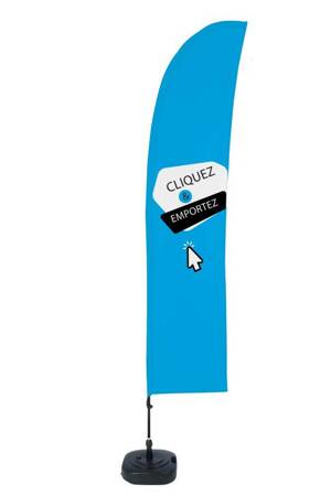 Beach Flag Budget Wind Complete Set Click & Collect Blue French