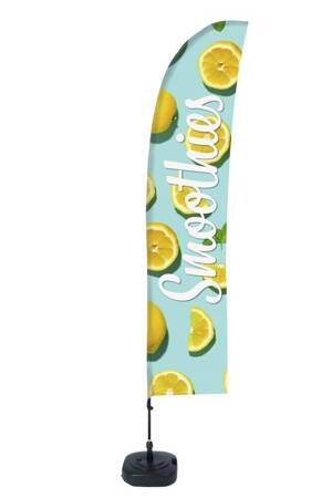 Beach Flag Budget Wind Complete Set Smoothies Lemon Spanish