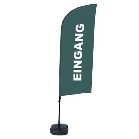 Beachflag Alu Wind Komplett-Set Eingang Grau Niederländisch