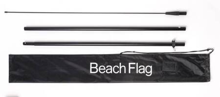 Beachflag Alu Wind Komplett-Set Hier Anmelden Blau Deutsch