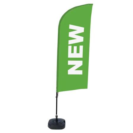 Beachflag Alu Wind Komplett-Set Neu Grün Englisch