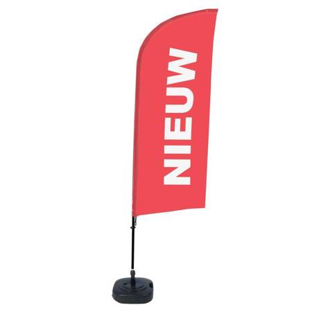 Beachflag Alu Wind Komplett-Set Neu Rot Niederländisch