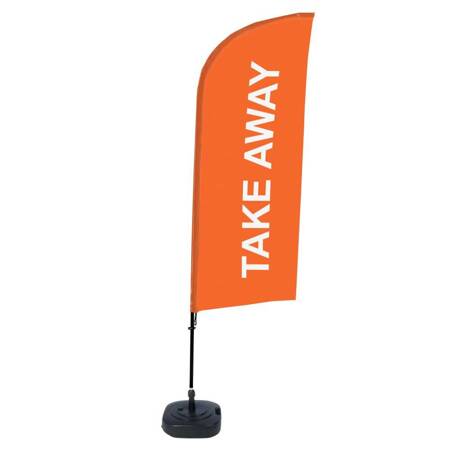 Beachflag Alu Wind Komplett-Set Take Away Orange