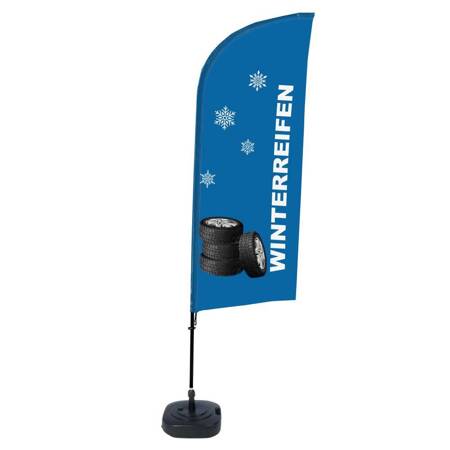 Beachflag Alu Wind Komplett-Set Winterreifen Niederländisch