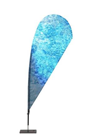 Beachflag Glasfaser TropfenForm Small Druck