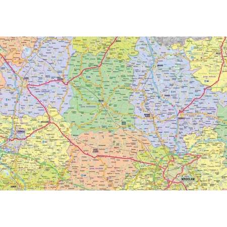 Mapa ścienna Województwa Dolnośląskiego na korku do wpinania 1:200 tys. 96x123 cm