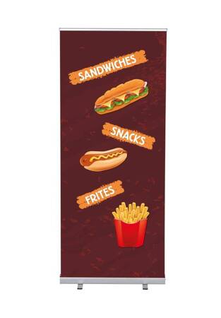 Roll-Banner Budget 85 Komplettset Snacks Englisch