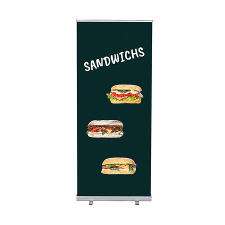 Roll-Banner Budget 85 Komplettset Snacks Französisch