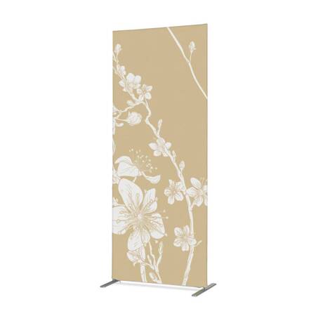 Textil Raumteiler Deko 100-200 Abstrakte Japanische Kirschblüte Beige
