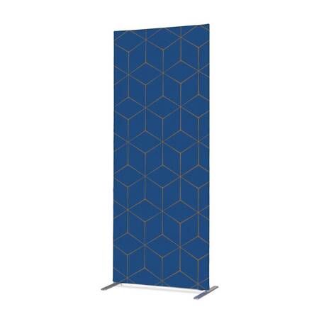 Textil Raumteiler Deko 100-200 Hexagon Blau-Braun