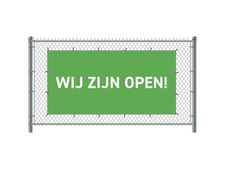 Zaun-Banner 200 x 100 cm Geöffnet Holländisch Grün
