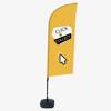 Beachflag Alu Wind Komplett-Set Kaffee To Go Englisch