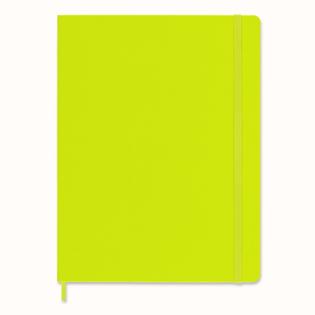 Notes MOLESKINE Classic XL (19x25cm), w linie, twarda oprawa, 192 strony, lemon green
