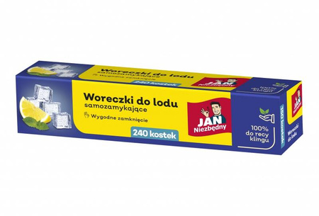 Woreczki do lodu JAN NIEZBĘDNY, pudełko 240 szt.