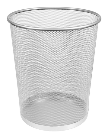 Kosz na śmieci biurowy z metalowej siatki 29,5x34,5 cm MemoBe srebrny