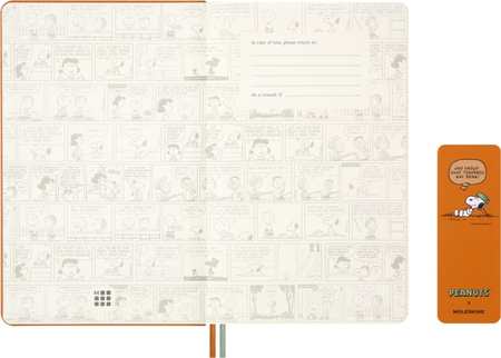 Kalendarz tygodniowy MOLESKINE 2026, 12M, L, twarda oprawa, 13x21cm, Peanuts Snoopy