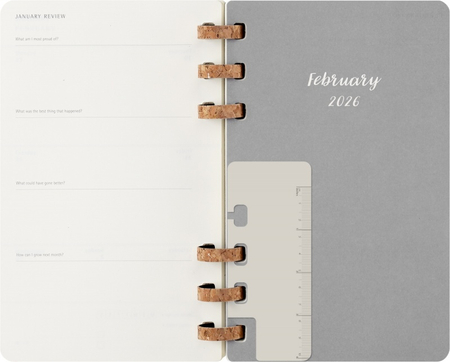 Kalendarz tygodniowy/miesięczny na spirali MOLESKINE 2026, 12M, L, miękka oprawa, 13x21cm, czarny