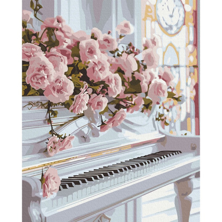 Malowanie po numerach BRUSHME, 40x50 cm, romantyczny fortepian, 1 szt., w pudełku