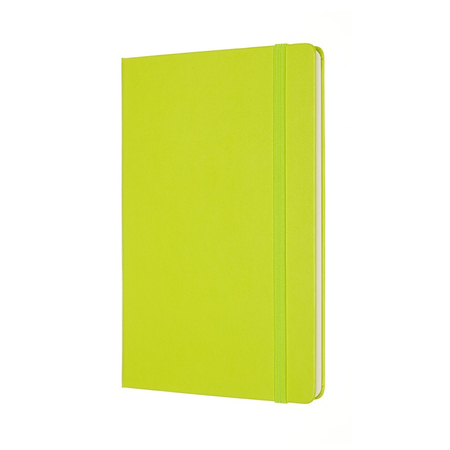 Notes MOLESKINE Classic L (13x21cm), gładki, twarda oprawa, 240 stron, lemon green