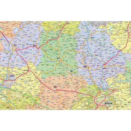 Mapa ścienna Województwa Dolnośląskiego na korku do wpinania 1:200 tys. 96x123 cm