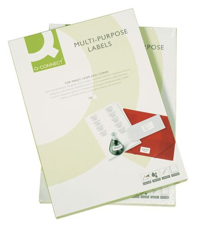 Etykiety uniwersalne Q-CONNECT, 70x35mm, prostokątne, białe 100 ark.
