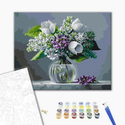 Malowanie po numerach BRUSHME, 40x50 cm, wiosenna radość, 1 szt., w pudełku