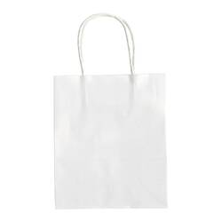 Torebka prezentowa, papierowa, 31x42x11cm, 110g/m2, kraft, biała