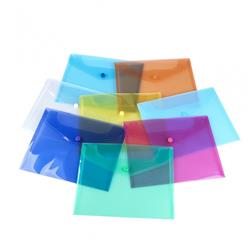 Teczka kopertowa, PP, C5, 185 x 238 x 0,18 mm, na zatrzask, display, mix kolorów