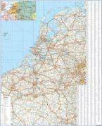 Mapa Beneluks ścienna magnetyczna - Drogowa