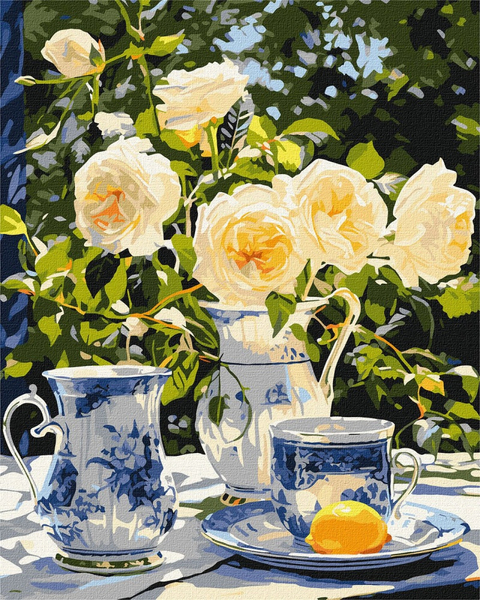 Malowanie po numerach IDEYKA, 40x50 cm, eleganckie przyjęcie herbaciane, 1 szt., w pudełku