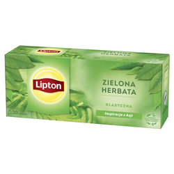 Herbata LIPTON zielona, klasyczna, 20 torebek