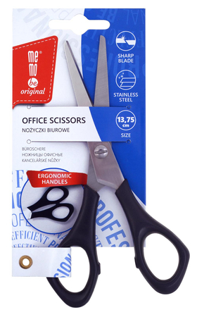 Nożyczki biurowe czarne MemoBe 13,75 cm