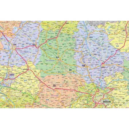 Mapa ścienna Województwa Dolnośląskiego na korku do wpinania 1:200 tys. 112x98cm