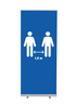 Roll-Banner Budget 85 Komplettset 1,5 Meter Abstand Blau
