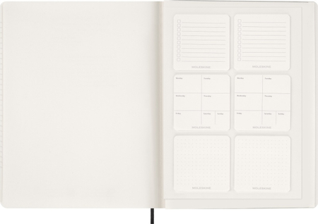 Kalendarz tygodniowy vertykalny MOLESKINE 2026, 15M, XXL, miękka oprawa, 23,5x28cm, czarny