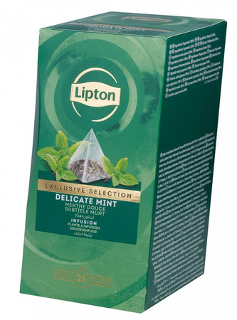 Herbata LIPTON, piramidki, Exclusive Selection, mięta, 25 torebek