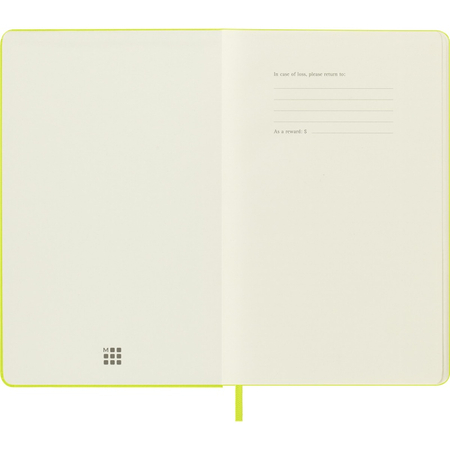 Notes MOLESKINE Classic L (13x21cm), gładki, twarda oprawa, 240 stron, lemon green