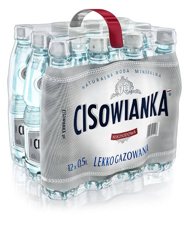 Woda CISOWIANKA, lekko gazowana, butelka plastikowa, 0,5l