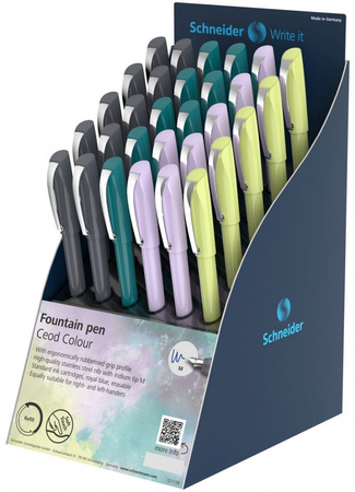 Display piór wiecznych SCHNEIDER Ceod Colour, M, 30 szt., mix kolorów