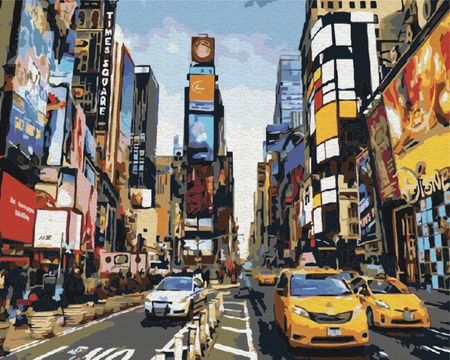 Malowanie po numerach BRUSHME, 40x50 cm, życie Times Square, 1 szt., w pudełku