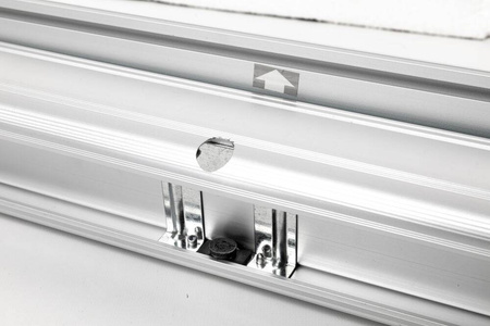 Roll-Banner Budget 85 Komplettset Willkommen Grau Deutsch