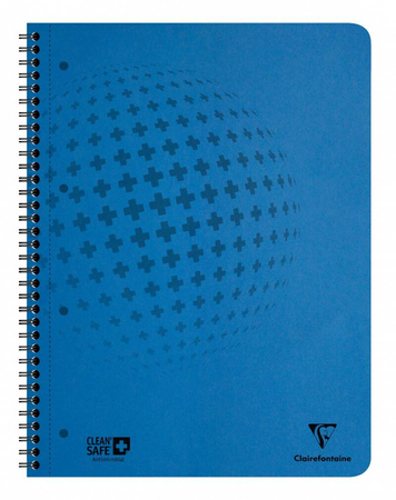 Kołozeszyt CLAIREFONTAINE Clean Safe, antybakteryjny, A4+, 60 k., linia, niebieski
