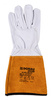 Rękawice spawalnicze DONAU SAFETY DS-KEV WELTIG, kevlar, skóra kozia, rozm. 10/XL, biało-złote