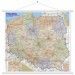 Mapa ścienna Polski administracyjno drogowa 1:600 tys. 120x110 cm