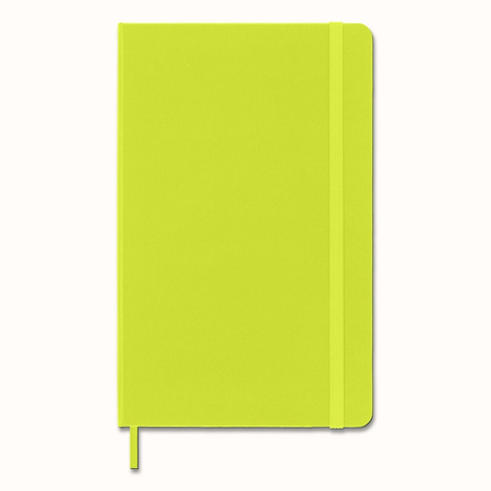 Notes MOLESKINE Classic L (13x21cm), w linie, twarda oprawa, 240 stron, lemon green