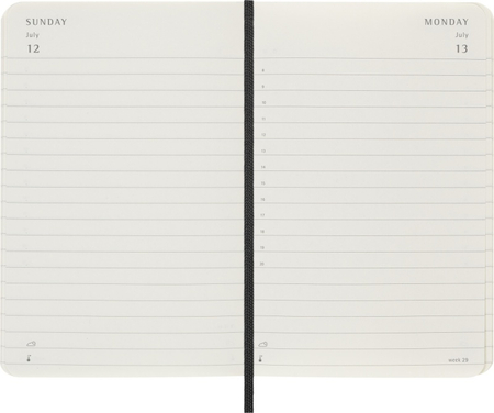 Kalendarz dzienny MOLESKINE 2026, 12M, P, miękka oprawa, 9x14cm, czarny